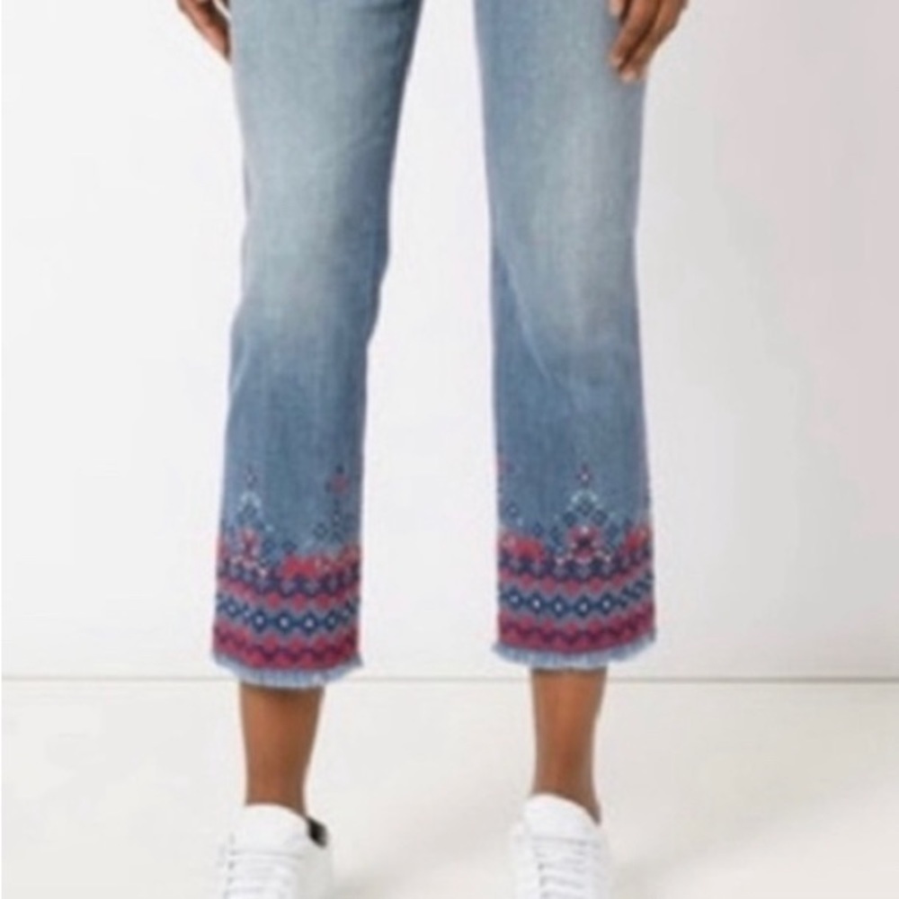 Tory Burch Myers embroidered crop Jean size 29​​​